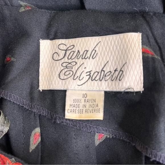 Vintage Sarah Elizabeth Paisley Embroidered Maxi Dress Women 10 DAMAGED - READ - Picture 13 of 16